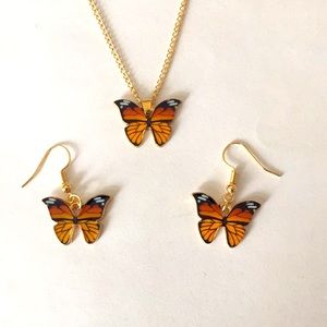 🍏50% OFF/3+...Butterfly Necklace/Earrings Set
